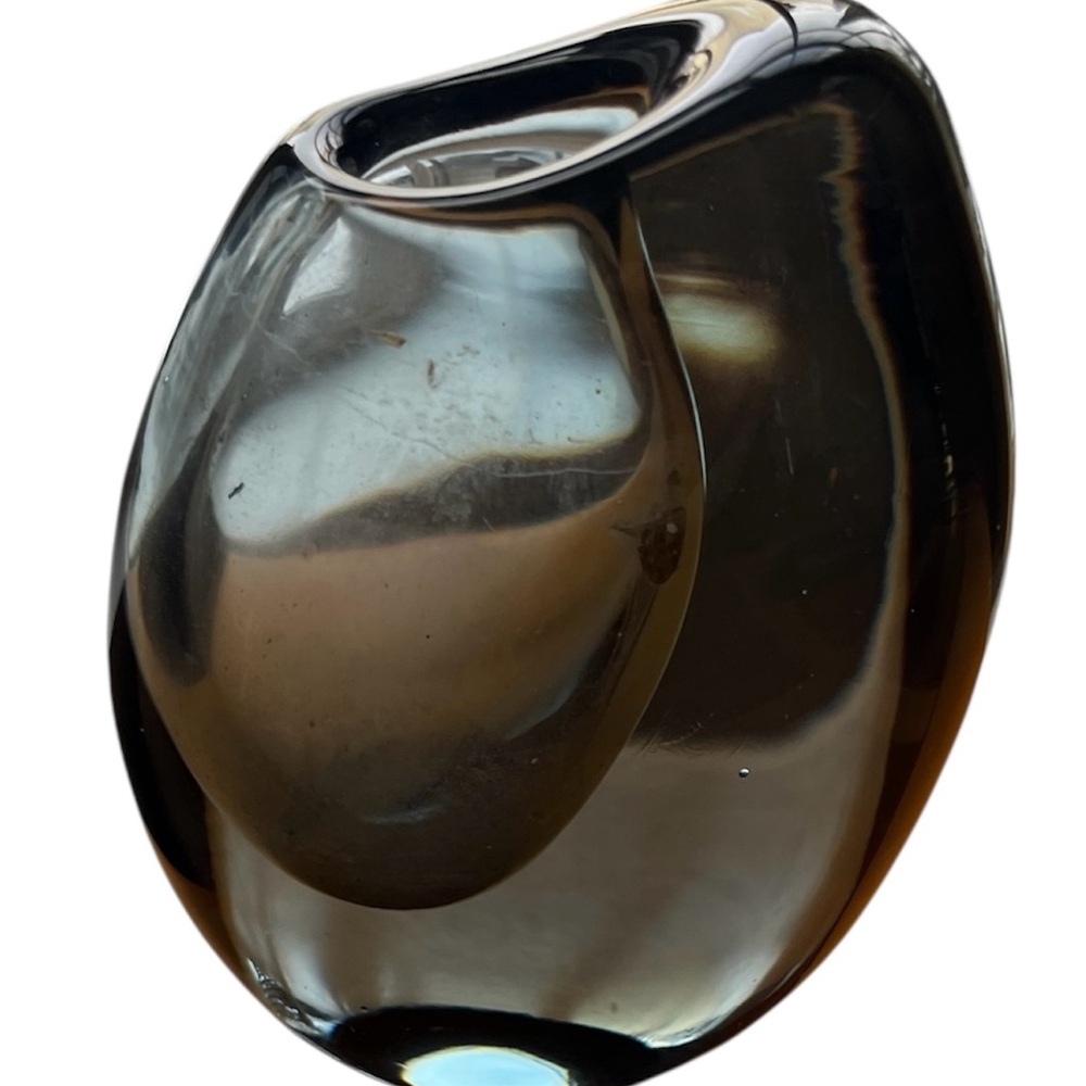 Kosta Signed Hand Blown
Gray Art Glass Vase Limited
Edition 47/1005